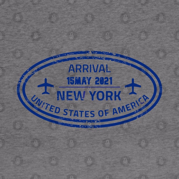 New York passport stamp by Travellers